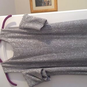 Glitter  silver elegant dress.